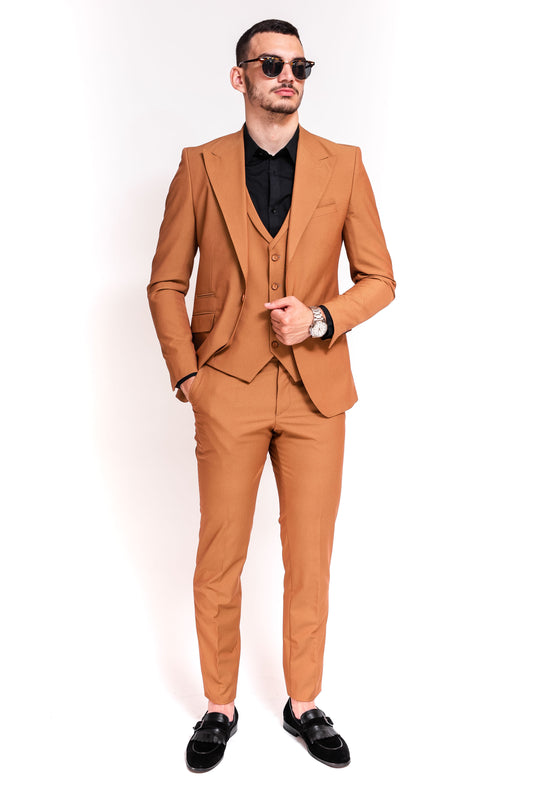 COSTUM SLIM FIT MARO DESCHIS