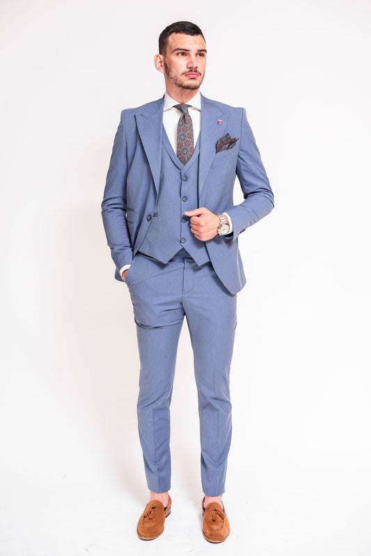 COSTUM SLIM FIT BLEU